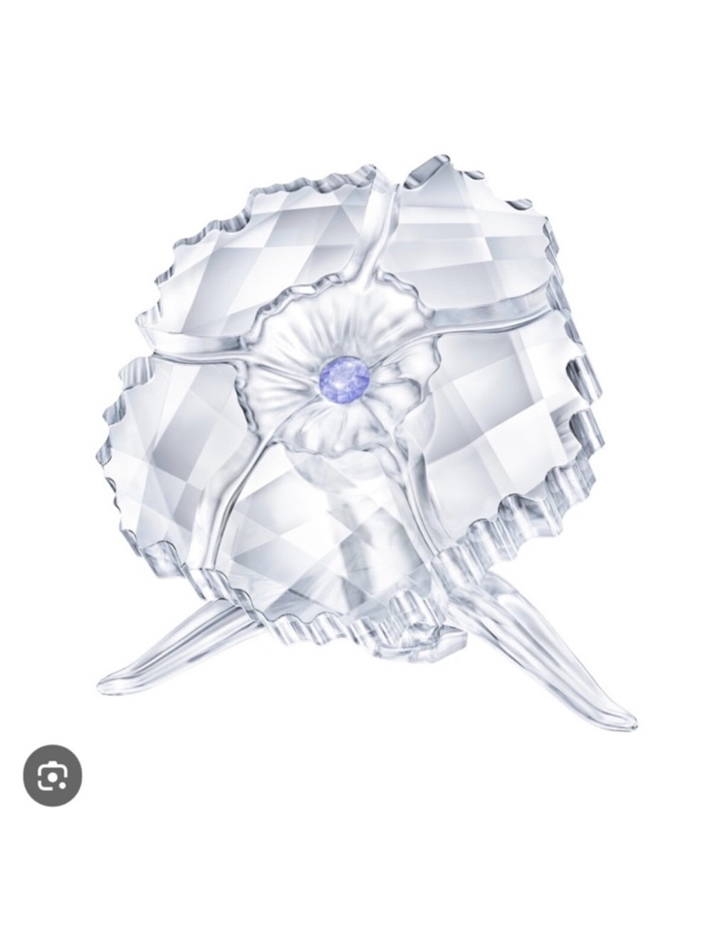 2019 Swarovski Crystal Flower Figurine With Purple Center